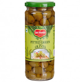 Del Monte Pitted Green Olives  Glass Jar  450 grams
